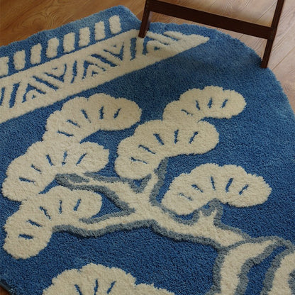 French Blue, Water - Absorbent and Anti - Slip Small Area Carpet - Mulantique