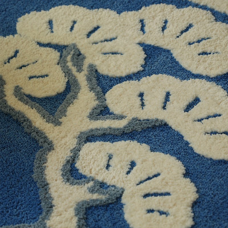 French Blue, Water - Absorbent and Anti - Slip Small Area Carpet - Mulantique