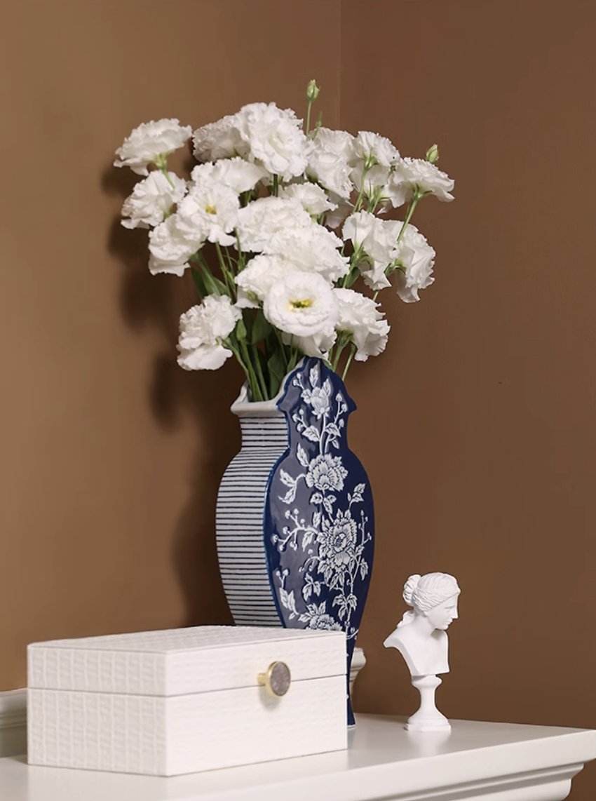 Jingdezhen Blue and White Porcelain Double - Sided Vase - Mulantique