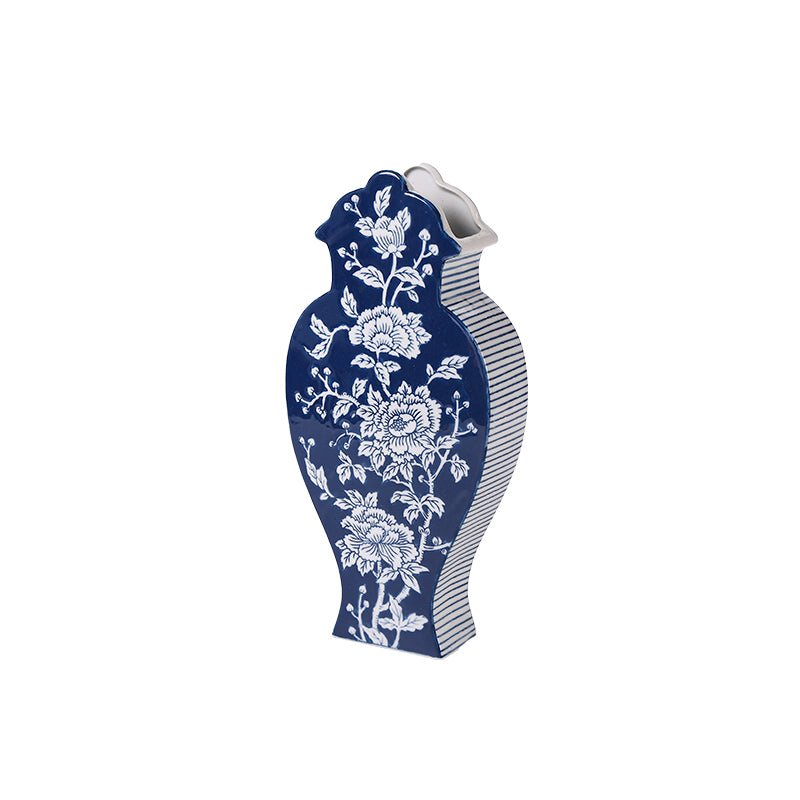 Jingdezhen Blue and White Porcelain Double - Sided Vase - Mulantique