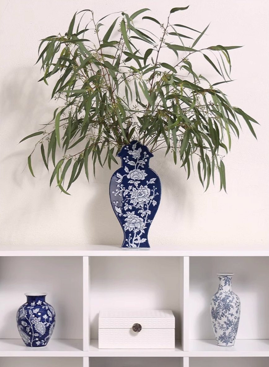 Jingdezhen Blue and White Porcelain Double - Sided Vase - Mulantique