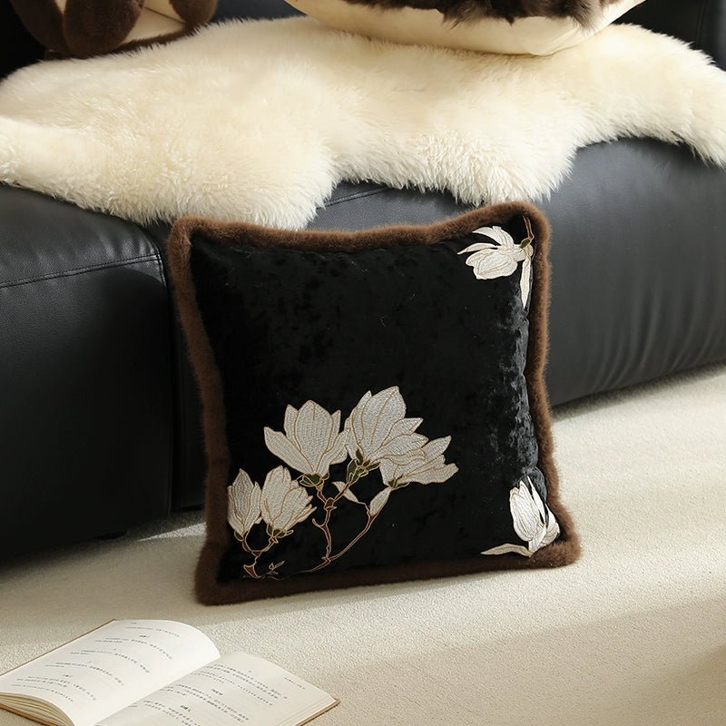 Mulan Embroidered Throw Pillow - Mulantique