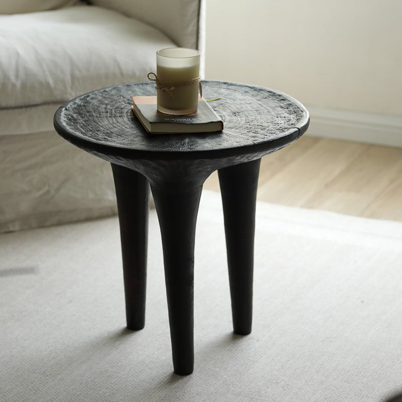 Round Vintage Wabi - Sabi Side Table - Mulantique