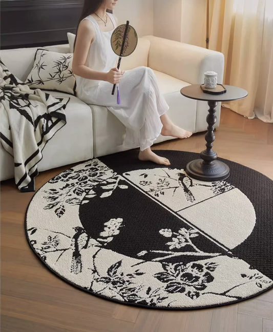 Waterproof and Stain - Resistant Ying - Yang Round Rug - Mulantique