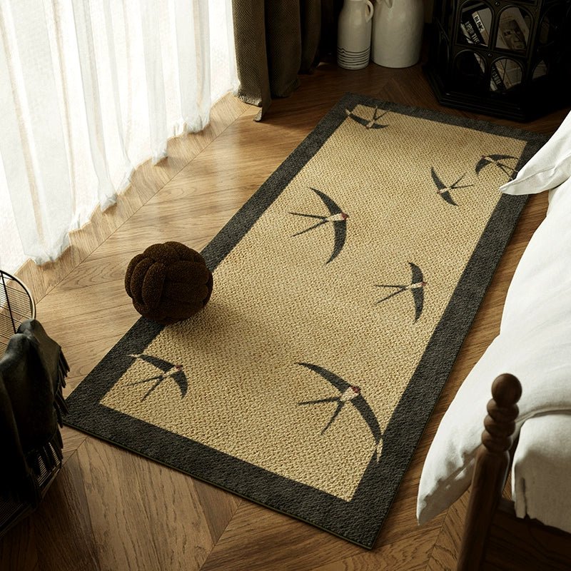 Wool Vintage - Style Magpie Pattern Runner Rug - Mulantique