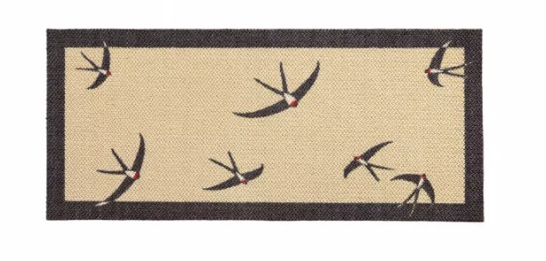 Wool Vintage - Style Magpie Pattern Runner Rug - Mulantique